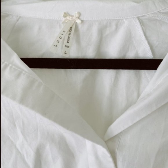 LAPIS Large White Lightweight Button down Cotton Blouse - Picture 3 of 3